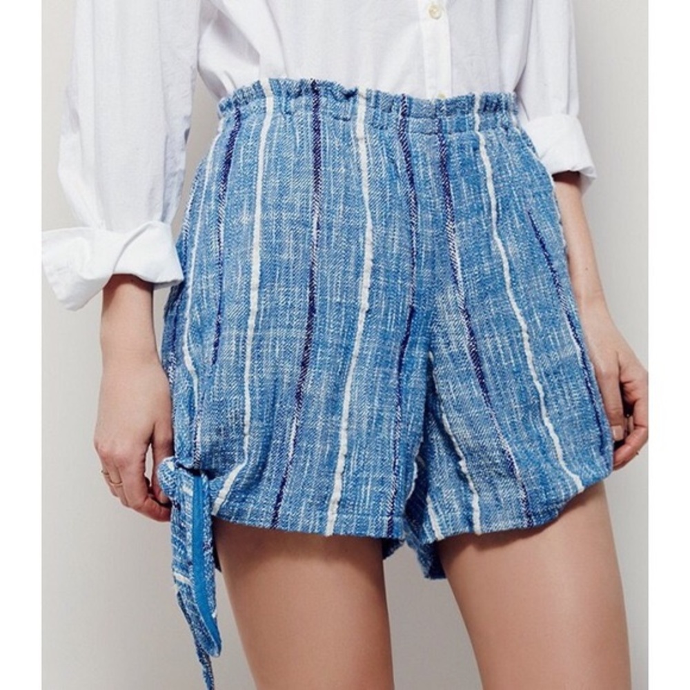 Free People Blue Bonnet Side Tie Shorts